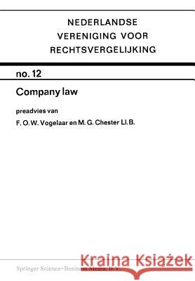 Company Law: A Comparative Review Vogelaar, Floris O. W. 9789026807190 Springer