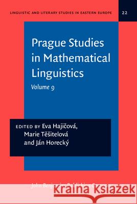 Prague Studies in Mathematical Linguistics: v. 9  9789027215277 John Benjamins Publishing Co