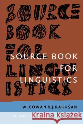 Source Book for Linguistics  9789027221629 John Benjamins Publishing Co