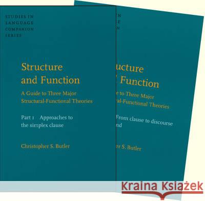 STRUCTURE AND FUNCTION Christopher S. Butler 9789027230737 JOHN BENJAMINS PUBLISHING CO