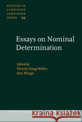 Essays on Nominal Determination Henrik Hoeg Muller 9789027231109 BERTRAMS