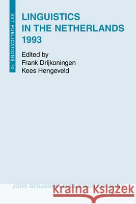 Linguistics in the Netherlands: 1993  9789027231536 John Benjamins Publishing Co