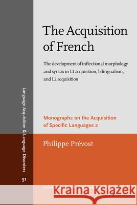 Acquisition of French Philippe Prevost 9789027253125