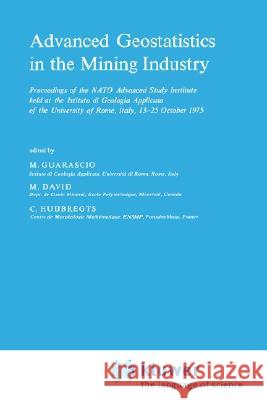 Advanced Geostatistics in the Mining Industry: Proceedings of the NATO Advanced Study Institute Held at the Istituto Di Geologia Applicata of the Univ Guarascio, M. 9789027706690 Springer