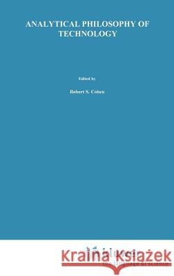 Analytical Philosophy of Technology   9789027712219 0