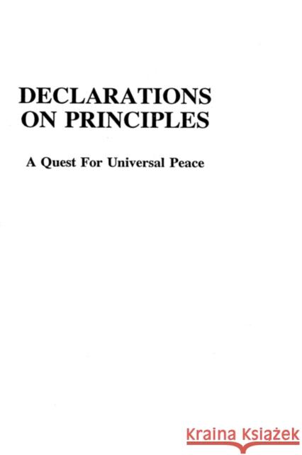 Declaration on Principles Akkerman, R. J. 9789028601871 Kluwer Law International
