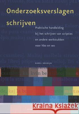 Onderzoeksverslagen Schrijven: Praktische Handleiding Bij Het Schrijven Van Scripties En Andere Werkstukken Voor HBO En Wo Soudijn, K. a. 9789031343362 Springer