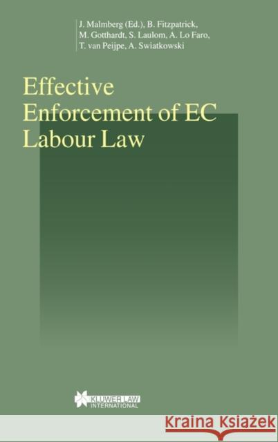 Effective Enforcement of EC Labour Law J. Malmberg B. Fitzpatrick M. Gotthardt 9789041121608 Kluwer Law International