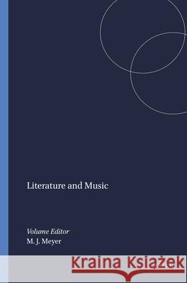 Literature and Music  9789042011816 Editions Rodopi B.V.