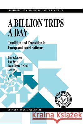 A Billion Trips a Day: Tradition and Transition in European Travel Patterns Salomon, I. 9789048142781 Not Avail