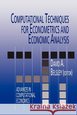 Computational Techniques for Econometrics and Economic Analysis D. a. Belsley 9789048142903