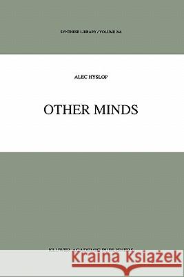 Other Minds Alec Hyslop 9789048144976 Not Avail