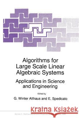 Algorithms for Large Scale Linear Algebraic Systems:: Applications in Science and Engineering Winter Althaus, Gabriel 9789048150045