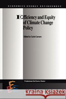 Efficiency and Equity of Climate Change Policy Carlo Carraro 9789048154395