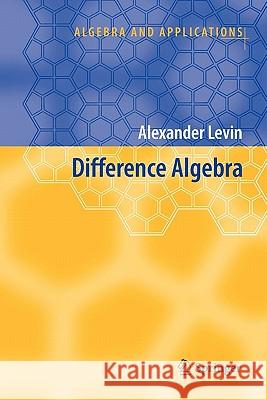 Difference Algebra Alexander Levin 9789048177745 Springer