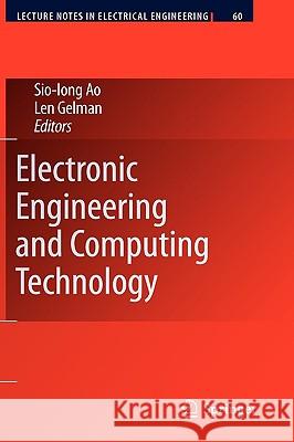 Electronic Engineering and Computing Technology Len Gelman Sio-Iong Ao 9789048187751 Springer