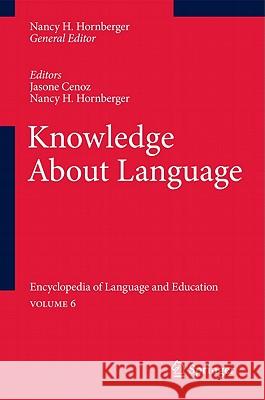 Knowledge about Language Cenoz, Jasone 9789048194698 Not Avail