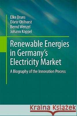 Renewable Energies in Germany's Electricity Market: A Biography of the Innovation Process Bruns, Elke 9789048199044 Not Avail