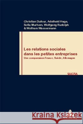 Les Relations Sociales Dans Les Petites Entreprises: Une Comparaison France, Suède, Allemagne Pochet, Philippe 9789052013237