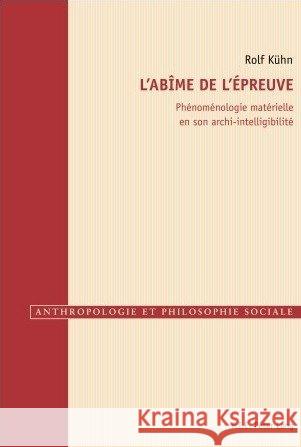 L'Abîme de l'Épreuve: Phénoménologie Matérielle En Son Archi-Intelligibilité Gély, Raphaël 9789052019147