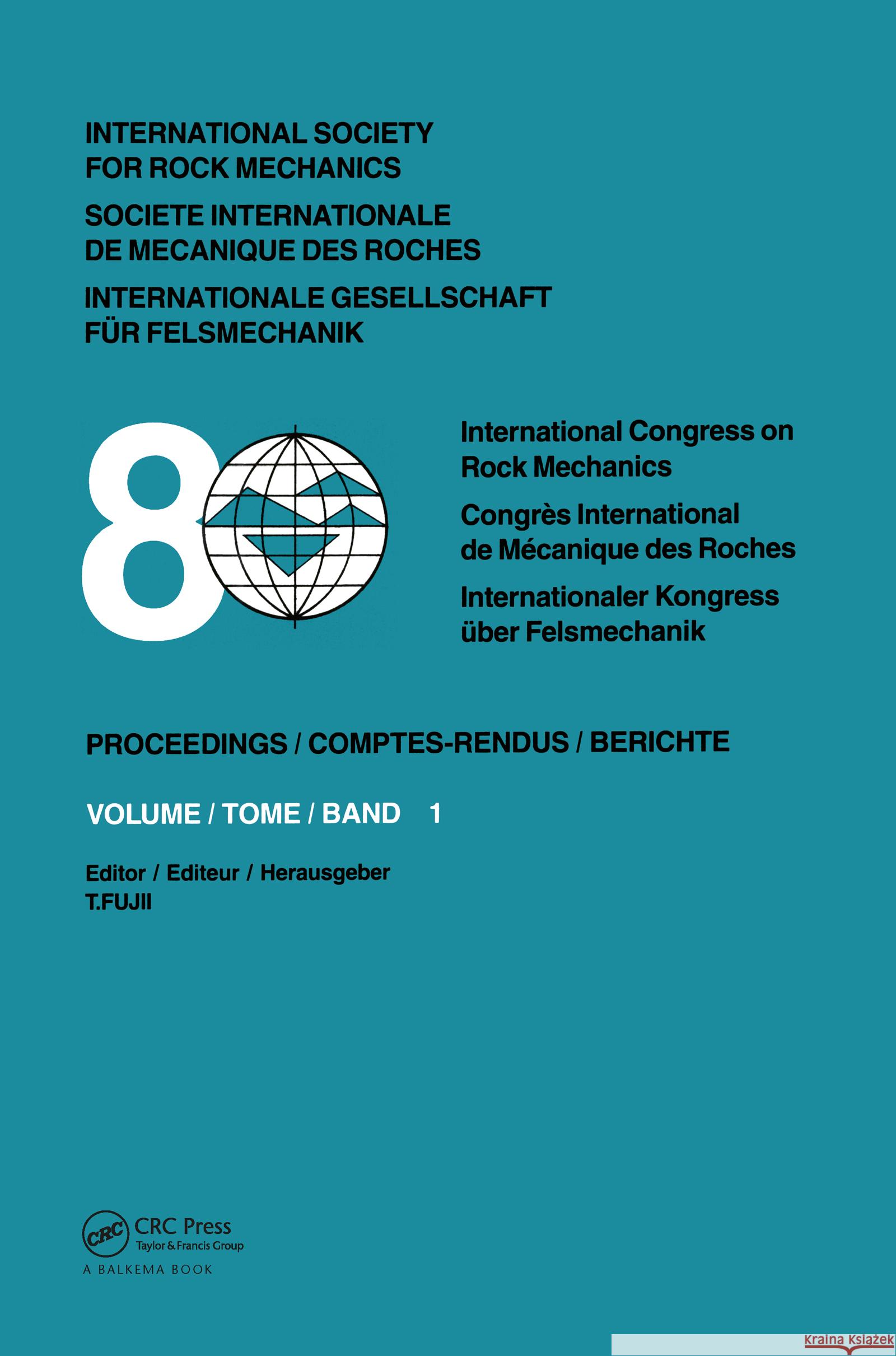 Rock Mechanics 8th Intl V1    9789054105749 Taylor & Francis