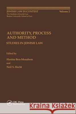 Authority, Process and Method Menahem Menahem  9789057025525