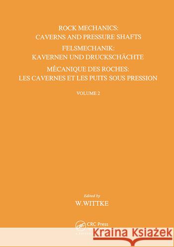 Rock Mechanics - Volume 2    9789061912347 Taylor & Francis