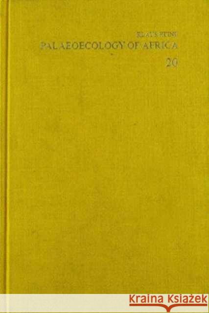 Palaeoecology of Africa, Volume 20 Heine, K. 9789061918806 Taylor & Francis