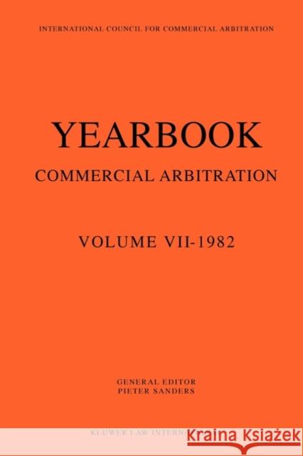 Yearbook Commercial Arbitration Sanders, Pieter 9789065440464