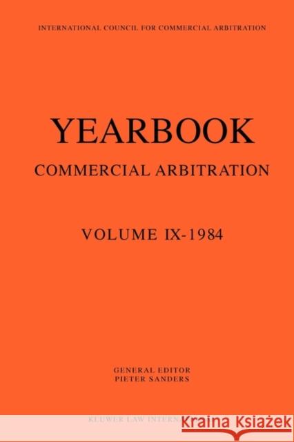 Yearbook Commercial Arbitration Sanders, Pieter 9789065441713 Kluwer Law International