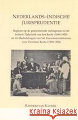 Nederlands-Indische Jurisprudentie  9789067180597 Brill