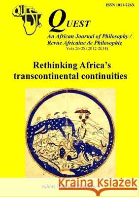 Rethinking Africa's transcontinental continuities Wim Van Binsbergen 9789078382447 Lulu Press