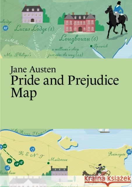 Jane Austen, Pride and Prejudice Map Martin, Master of Fine Arts Thelander 9789152770931 Paris Grafik