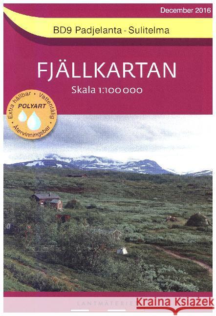 Padjelanta / Sulitelma: 2016  9789158895874 Lantmateriet