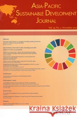 Asia–Pacific Sustainable Development Journal 2022, Issue No.2   united Nations Pacific 9789211208498