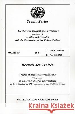 Treaty Series 2650 United Nations 9789219006225 United Nations