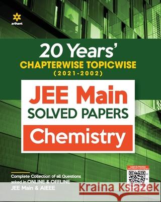 JEE Main Chapterwise Chemistry Arihant Experts 9789325796249 Arihant Publication India Limited