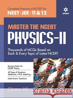 Master The NCERT for NEET Physics - Vol.2 Digvijay Singh 9789326192828 Arihant Publication India Limited