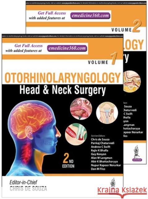 Otorhinolaryngology- Head & Neck Surgery: Two Volume Set Chris D 9789351524618 Jaypee Brothers, Medical Publishers Pvt. Ltd.