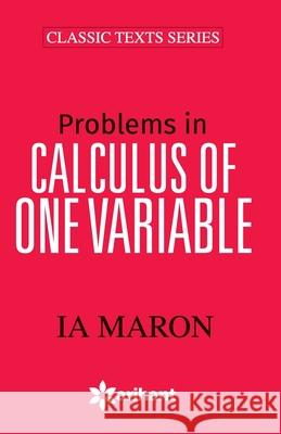 Calculus of One Variable Maron, Ia 9789351762591 Arihant Publication India Limited