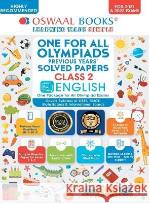 One for All Olympiad Previous Years' Solved Papers, Class-2 English Oswaal Editorial Board   9789354233616 Oswaal Books