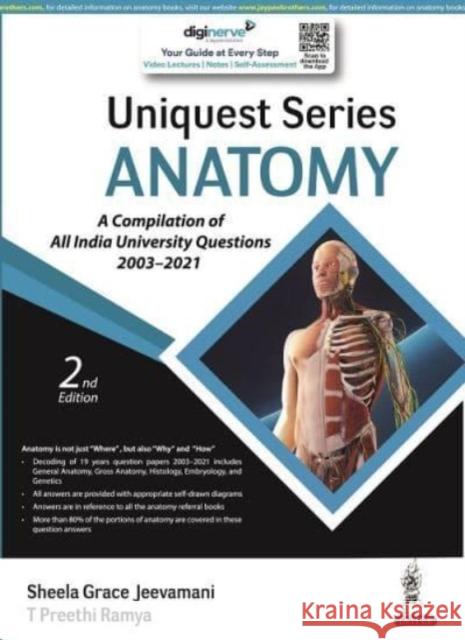 Uniquest Series: Anatomy Sheela Grace Jeevamani T Preethi Ramya  9789354656187 Jaypee Brothers Medical Publishers