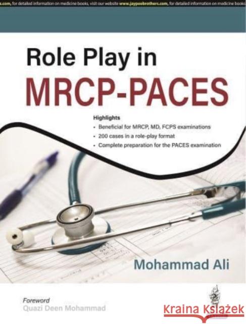 Role Play in MRCP-PACES Mohammad Ali   9789356961173 Jaypee Brothers Medical Publishers