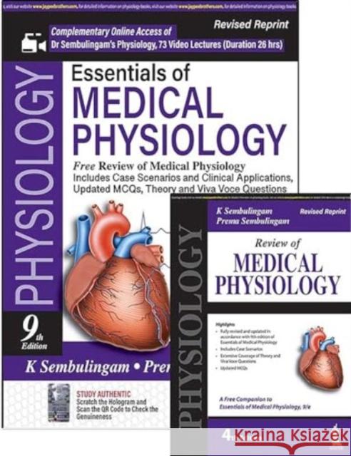 Essentials of Medical Physiology: With Free Review of Medical Physiology Prema Sembulingam 9789356963269 Jaypee Brothers Medical Publishers