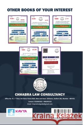 Cheque Dishonour Cases Exclusive Vinod Kumar Chhabra 9789364318648 Kavya Publications