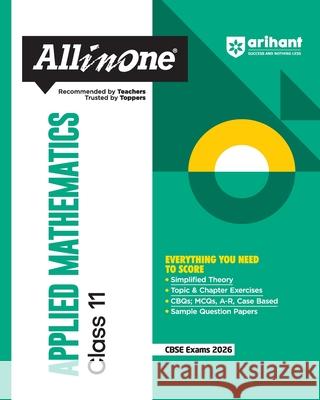 AIO CBSE Applied Mathematics 11th Laxman Prasad Brijesh Dwevedi 9789368408147