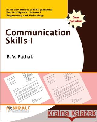Communication Skills - I B. V. Pro 9789381237939 Nirali Prakhashan