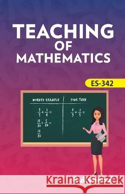 ES-342 Teaching Of Mathematics Kumar Vimal Sharma Dinesh Verma 9789381638071