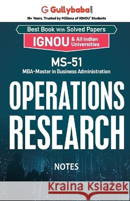 MS-51 Operations Research Gullybaba Com Panel 9789382688235 Gullybaba Publishing House Pvt Ltd