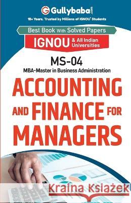 MS-04 Accounting and Finance for Managers Gullybaba Com Panel 9789382688242 Gullybaba Publishing House Pvt Ltd